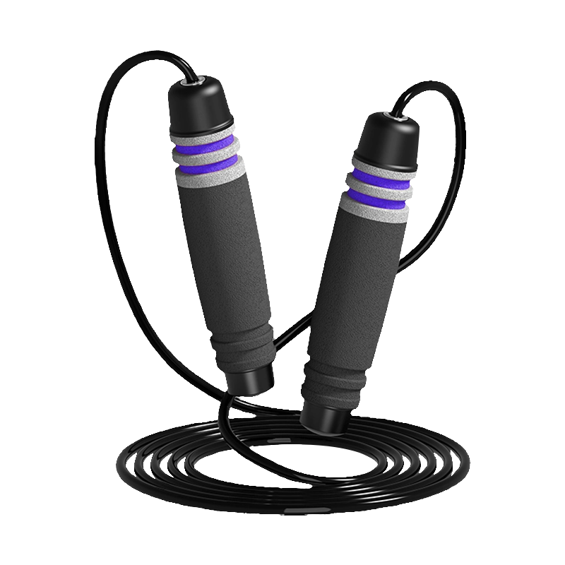 TS-3 싱글 헤드 컬러/7 그루브 드럼 모양 스펀지 손잡이 성인용 줄넘기